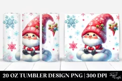Vibrant Christmas Gnomes on Cloud | 20 oz Tumbler Product Image 1