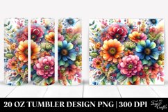 Colorful Watercolor Vibrant Drawing Tumbler Product Image 1
