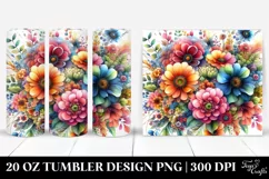 Colorful Watercolor Vibrant Drawing Tumbler Product Image 1