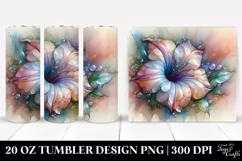Glossy Petunia Clipart, Transparent 20 Oz Tumbler Product Image 1