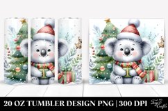 Cute Baby Koala with Christmas Tree Clipart Product Image 1