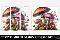 Detailed Mushroom Watercolor Tumbler Product Image 1