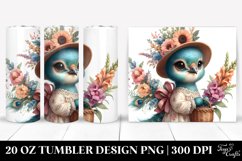 Boho Baby Peacock with Flowers | 20 Oz Tumbler Product Image 1