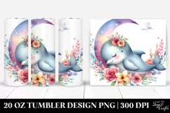 Colorful Baby Dolphin Sleeping | 20 Oz Tumbler Product Image 1