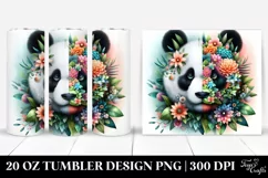 Abstract Panda Flower Body | 20 oz Tumbler Product Image 1