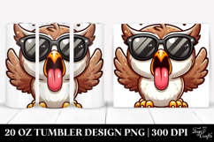 Playful Owl with Oversized Sunglasses 20 Oz Tumbler Product Image 1