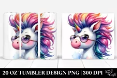 Cute Baby Unicorn, 20 Oz Tumbler Product Image 1