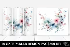 Ghost Washed Watercolor Tumbler Design | 20 oz Tumbler Product Image 1
