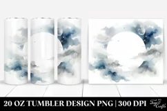 Ghost Washed Watercolor Tumbler Design | 20 oz Tumbler Product Image 1