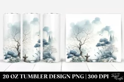 Ghost Washed Watercolor Tumbler Design | 20 oz Tumbler Product Image 1