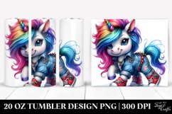 Agressive Baby Unicorn with Cool Haircut | 20 oz Tumbler Product Image 1