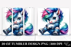 Agressive Baby Unicorn with Cool Haircut | 20 oz Tumbler Product Image 1
