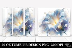 20 Oz Tumbler Sublimation | Shiny Morning Glory with Golden Product Image 1