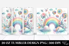 Colorful Whimsical Pastel Rainbow | 20 oz Tumbler Product Image 1