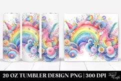 Colorful Whimsical Pastel Rainbow | 20 oz Tumbler Product Image 1