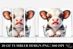 Smiling Baby Highland Cow PNG Product Image 1
