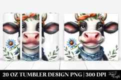 Goofy Cow Portrait | 20 Oz Tumbler Product Image 1