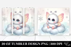 Pastel Baby Butterfly Sitting on Cloud | 20 oz Tumbler Product Image 1