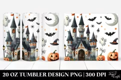 Funny Halloween Clipart - Castle, High-Res 20 Oz Tumbler Product Image 1