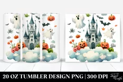 Funny Halloween Clipart - Castle, High-Res 20 Oz Tumbler Product Image 1