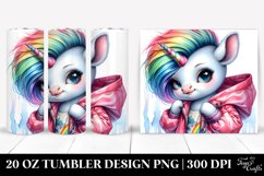 Cute Unicorn Posing Like a Model | 20 oz Tumbler Product Image 1