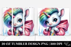 Cute Unicorn Posing Like a Model | 20 oz Tumbler Product Image 1