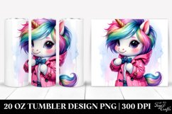 Happy Baby Unicorn with Cool Haircut | 20 oz Tumbler Product Image 1