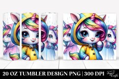 Happy Baby Unicorn with Cool Haircut | 20 oz Tumbler Product Image 1
