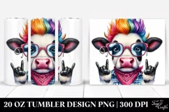 Vibrant Baby Cow with Flower PNG Product Image 1