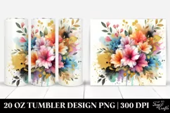 Colorfull Bouquet with Azalea, Gold Foil | 20 oz Tumbler Product Image 1