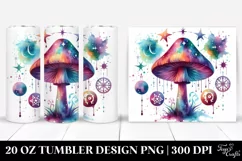 Magical Celestial Mushroom Clipart 20 Oz Tumbler Product Image 1