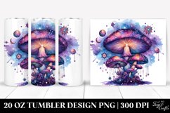 Vibrant Celestial Mushroom Clipart 20 Oz Tumbler Product Image 1
