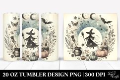Witch Retro Watercolor Tumbler Design | 20 oz Tumbler Product Image 1