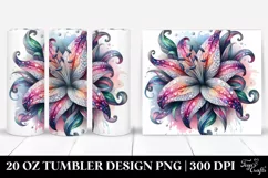 Vibrant Lily Diamonds Watercolor Tumbler Product Image 1