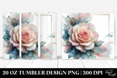 Abstract Glossy Rose, Transparent 20 Oz Tumbler Product Image 1