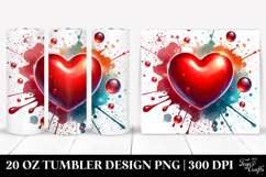 Colorful Heart Painting, Vibrant Digital Art Product Image 1