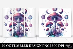 Magical Celestial Mushroom Clipart 20 Oz Tumbler Product Image 1