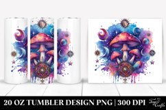 Magical Celestial Mushroom Clipart 20 Oz Tumbler Product Image 1