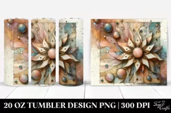 Pastel Wooden Stained Cosmos | 20 oz Tumbler Product Image 1
