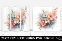 Glossy Cherry Blossom with Golden Accents | 20 oz Tumbler Product Image 1