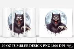 Funny Halloween Clipart - Werewolf, High-Res 20 Oz Tumbler Product Image 1