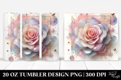 Abstract Pastel y Rose, Transparent 20 Oz Tumbler Product Image 1