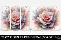 Abstract Glossy Rose, Transparent 20 Oz Tumbler Product Image 1
