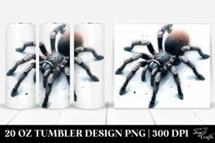 Tarantula Washed Watercolor Tumbler Design | 20 oz Tumbler Product Image 1