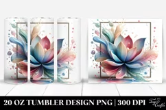 Abstract Shiny Tulip, Transparent 20 Oz Tumbler Product Image 1