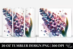20 Oz Tumbler Sublimation | Shiny Hyacinth with Metallic Product Image 1