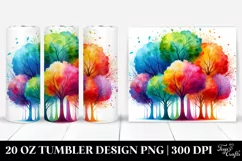 Colorful Trees Tumbler | 20 Oz Tumbler Product Image 1