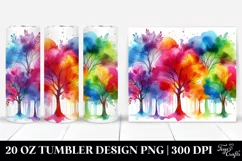 Colorful Trees Tumbler | 20 Oz Tumbler Product Image 1