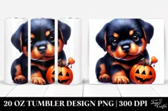 Expressive Baby Watercolor Rottweiler PNG Product Image 1