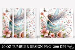20 Oz Tumbler Sublimation | Pastel Watercolor Fairy Tumbling Product Image 1